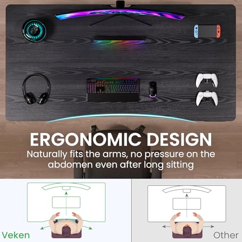 Image of Veken 63 x 28 Inch Electric Standing Desk with Adjustable Height, Sit to Stand Computer Table for Study, Work or Gaming, Home Office Desk Black