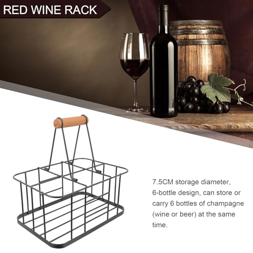 Support multifonction en acier carbone et bois pour bouteille de vin - 7