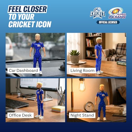 Image of Action Figure, IPL Edition 360 Rotatable Head, Cricket Player for Fans & Collectors (7 Inch Hardik Pandya Blonde Hair)
