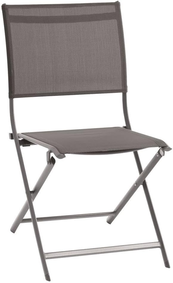 Hespéride - Set of 4 Folding Garden Chairs Axant Wenge - Aluminium Epoxy Texaline Treated - Dimensions: 47 x 60 x 89 cm - Outdoor Furniture