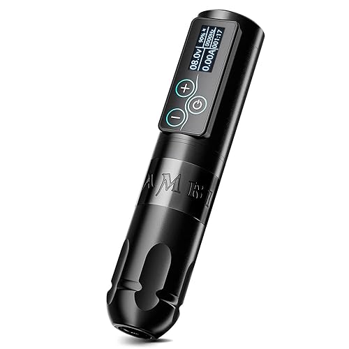 Ambition Máquina de tatuaje Vibe  Cartucho giratorio de batería con botones táctiles de 2400 mAh, pantalla digital LED, alimentación inalámbrica,