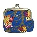 Produktbild YSoutstripdu Women es Coin Purse Multi-Color Cartoon Owl Print Canvas Women Money Bag Wallet Kids Muttergeschenk-White/rot-Blue/Dark Blue/beige