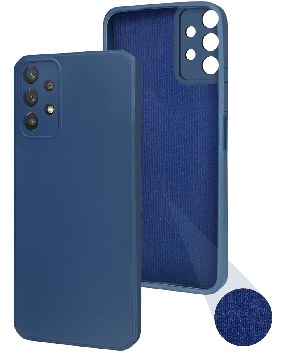 Jkobi Back Cover Case for Samsung Galaxy M32 5G (Inside Fiber Cloth | Smooth Matte Finish | Elegant Professional Look |Blue)