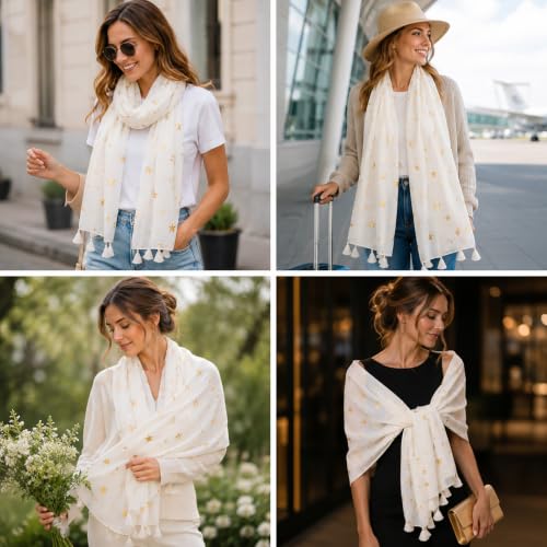 Image of FAIRYGATE Scarves & Shawls for Women Fashion Oversize Blanket Scarf with Fringes XXL Scarf