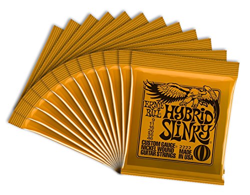 Ernie Ball LS6447 Jeu de cordes pour Guitare électrique 9-46 (boîte de 12 jeux) - Les Beatles, Paul McCartney, John Lennon, RIngo Starr, George Harrison Ernie Ball LS6447 Jeu de cordes pour Guitare électrique 9-46 (boîte de 12 jeux)