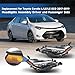 Silscvtt Headlights Assembly Driver and Passenger Side Compatible Replacement for 2017-2019 Toyota Corolla CE/L/LE/LE ECO OE Style