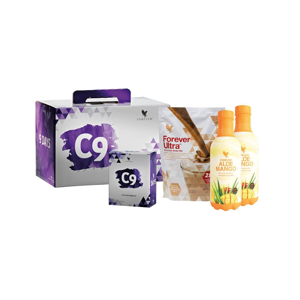 Forever C9 Mango Chocolate | 9-Tage-Body-Shape-Programm | 9-Tage-Body-Shape-Programm mit Mango- und Schokoladengeschmack, Protein, Vitaminen und Spurenelementen.