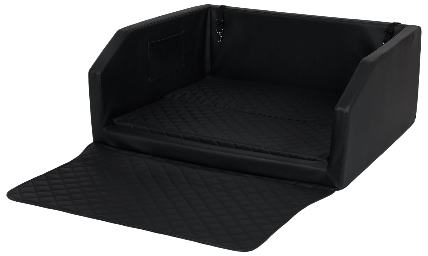 Velinda Transportín Cama de Coche para Perros Maletero colchón 100x90 cm (Color: Negro)