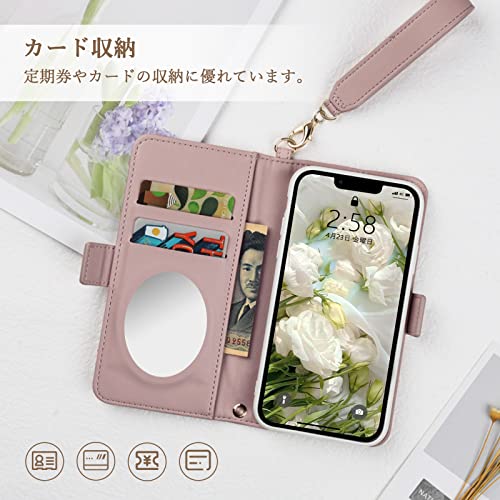 iPhone 16 ケース 手帳型 おしゃれ 花柄 かわいい 女性 花柄の あいふぉん16 手帳カバー アイフォン16 保護ケース おしゃれ iPhone 16 手帳型 ケース 刺繍 カード収納 可愛い 財布型 アイフォン 16 ケース 手帳型 レディース あいふぉん 16 ケース 手帳型 山茶の花 スタンド機能 全面 保護カバー(ピンク)