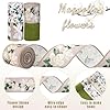 4 Rolls 20 Yards Magnolia Flower Wired Edge Ribbon Spring Floral Patterned Ribbon for Gift Wrapping Wreath Bow Making Craft Supplies, 2.5 inch #2