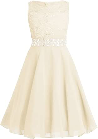 MSemis Prinzessin Kleid Mädchen - Ein Schulter Blumenmädchen Kleid Mit Chiffon