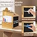 Suggestion Box with Acrylic Sign Holder, Locking Donation Box for Office Feedback,Donation, Ballot & Fundraising, Wooden Comment Box for Office, Events, Countertop or Wall Mount