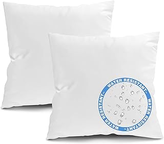 Sponsored Ad - Fixwal 22x22 Inches Outdoor Pillow Inserts Set of 2, Waterproof Decorative Throw Pillows Insert, Square Pil...