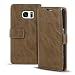 Produktbild Conie PU Lederhülle kompatibel mit Samsung Galaxy S7, Braune Klapptasche im Vintage Design Etui Hülle mit Kartenfächer