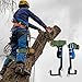 Tree Climbing Gear Climbing Spikes with Safety Belt 220lbs Load Capacity Ergonomic Non-Slip Footplate Sharp Steel Claws for Tree Climbing Hunting Fruit Picking Indoor Outdoor Rock Climbing Black Blue