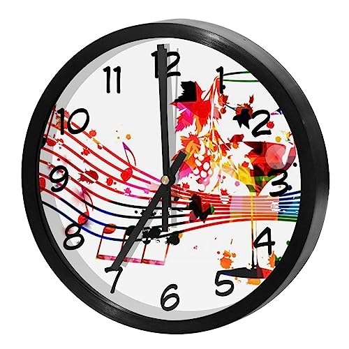 Fini le bruit avec cette horloge murale silencieuse à quartz notes de musique - 2