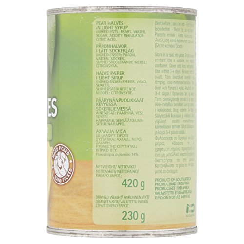Del Monte Pear Halves in Syrup 420 g (Pack of 12)