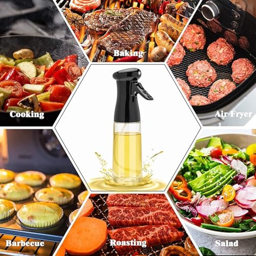 Image of YETI Glass Oil Sprayer Bottle for Kitchen (220ml) - 100% Food-Safe Vinegar & Olive Oil Spray Bottle for Healthy Cooking, Salad Dressing, Air Fryer, BBQ & Grilling Rambler 20 (Multi-color)