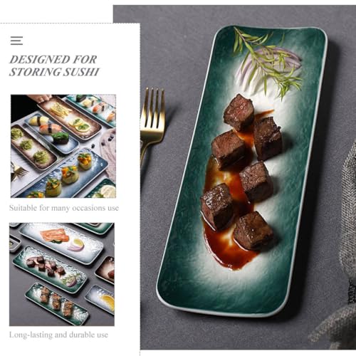 Platos de cerámica japonesa para sushi 2 piezas, 10 pulgadas miniatura 3