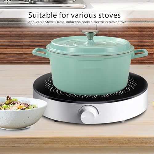 Zenithaur emaillierte niederländische Ofen, 10 Zoll DIA. Großkapazität Nicht -Stick -Kochtopf mit Deckel und zwei Griffen, ideal für Induktionskocher und Herd (Hellgrün) 3 Zenithaur emaillierte niederländische Ofen, 10 Zoll DIA. Großkapazität Nicht -Stick -Kochtopf mit Deckel und zwei Griffen, ideal für Induktionskocher und Herd (Hellgrün)