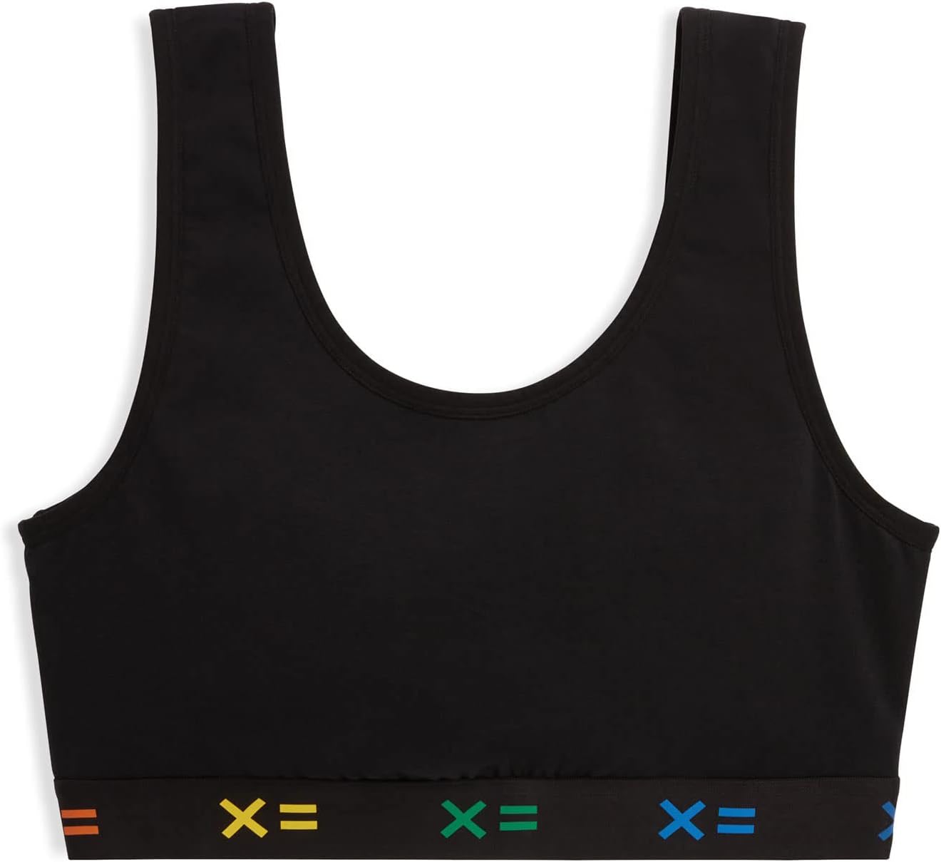 Essentials Soft Bra for Women, Cotton Blend, Full Coverage Wireless Bras, Low Impact with Scoop Neck and No Padding