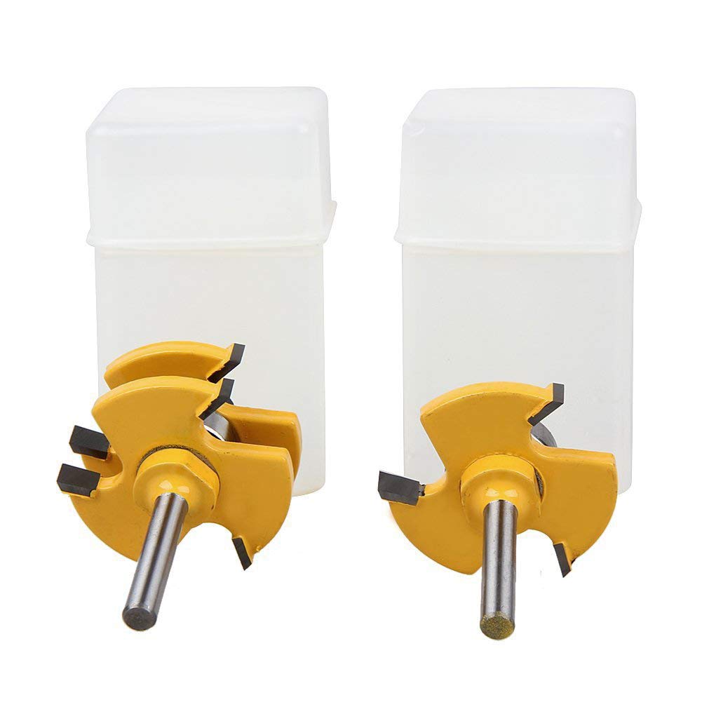 Snapklik.com : 2 Pcs Tongue And Groove Router Bit 1/4