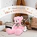 MorisMos Pink Giant Teddy Bear 4 Feet, Lovely 47inch Classic Stuffed Animals Plush, Daughter Girlfriend Birthday Gift for Lover, Party Favor