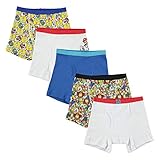 Nintendo Handcraft Little Boys Mario 5pk Boxer Briefs, Assorted Patterns, 4