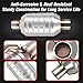 STZJAYE 2.5 inch Inlet/Outlet Catalytic Converter with Heat Shield, Universal Direct-Fit Cat Convertor 2.5