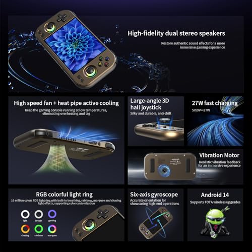 Image of Anbernic RG477M Retro Handheld Game Console , 4.7 Inch Touch Screen Aluminum Alloy CNC Android 14 System Support WiFi 6E Bluetooth 5.3 Dimensity 8300 Processor 8+128GB(Chocolate Bronze)