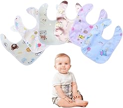 Pack of 6 Waterproof Bibs, Baby Bibs, Waterproof Baby Bibs Fit for Newborns, Fun Assorted Prints