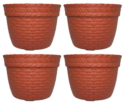 Black Duck Brand Set of 4 Plastic Brown Round 8'x...