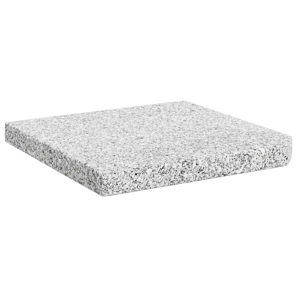 vidaXL Umbrella Weight Plate Granite 25kg Square Grey Outdoor Parasol Base