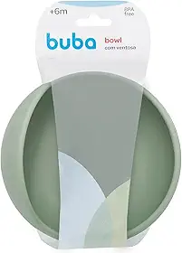 Buba Bowl Em Silicone Com Ventosa Verde
