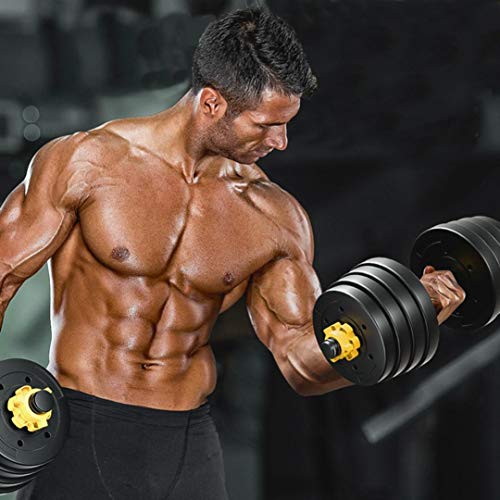 YADEOU Adjustable Weights Dumbbell Barbell Set, Free Weights Set with Connecting Rod 88lb,for Men Women Home Gym Fitness,Weight Set Gym Workout Exercise Training - Thumbnail 4