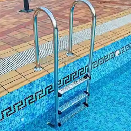 Escalera para piscina de acero inoxidable 2 peldaños miniatura 6