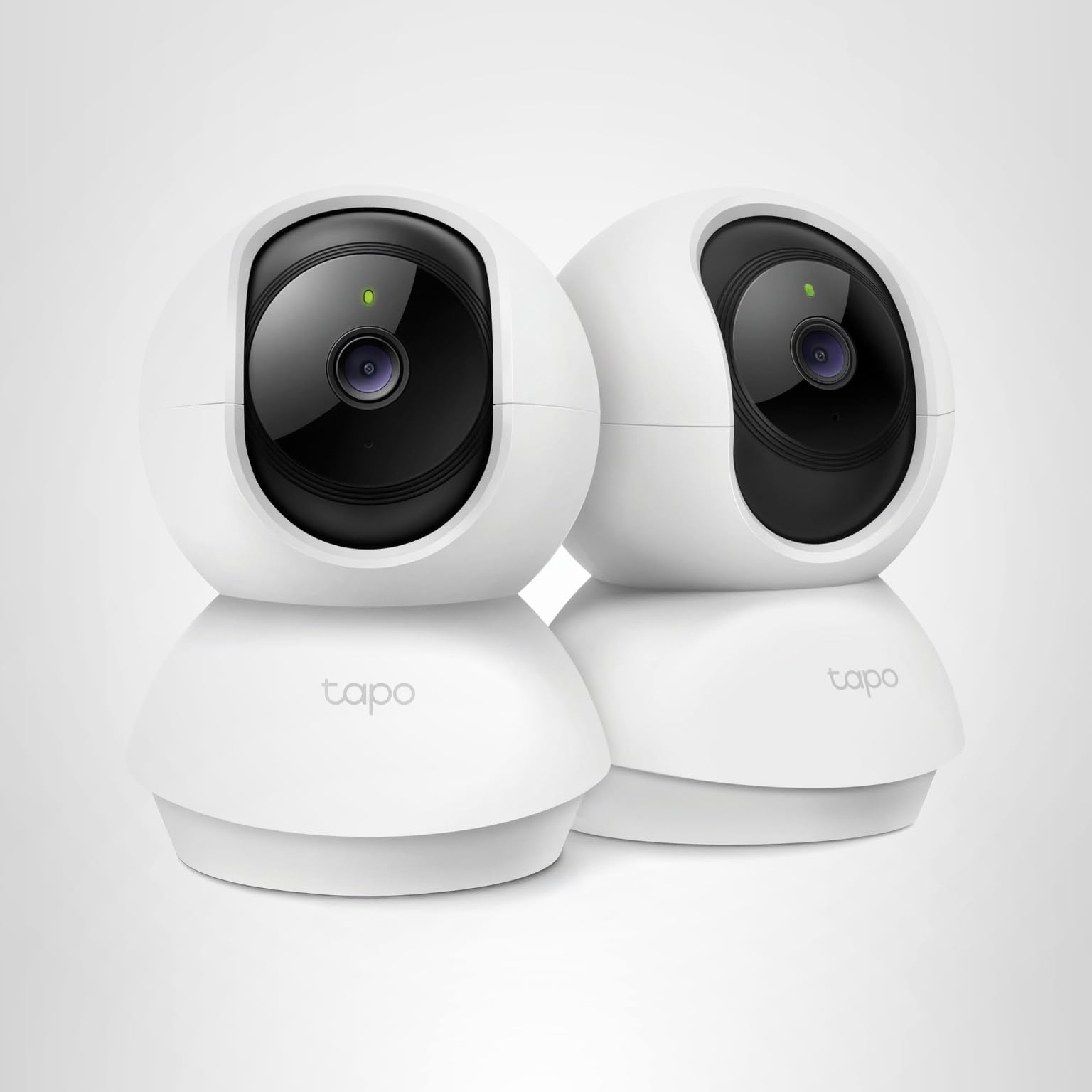 Tapo 2K Pan/Tilt Security Camera for Baby Monitor, Dog Camera w/Motion Detection, 2-Way Audio Siren, Night Vision, Cloud&SD Card Storage, Works w/Alexa & Google Assistant, 2-Pack (Tapo C210P2): Indoor Only White 2-Pack