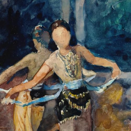 Tableau imprimé danseuses de Java John La Farge salon décoration exotique chic - 6