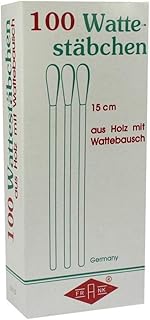 Wattestäbchen Holz 15 cm m.Wattebausch