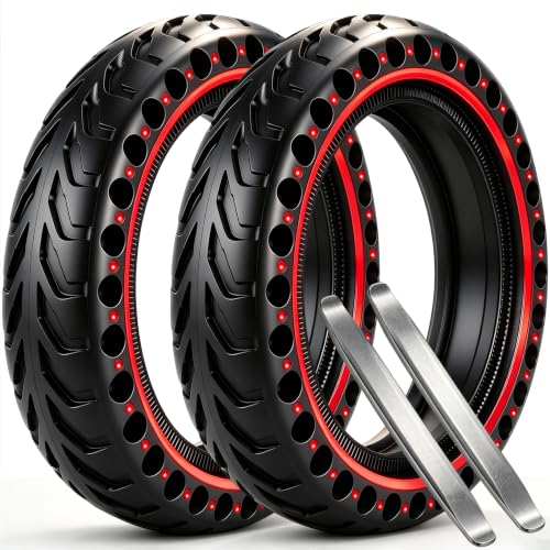 BABEJIA 8.5x2.0 (50/75-6.1) Solid Scooter Tires, 2 Pack, with Tools - image 1