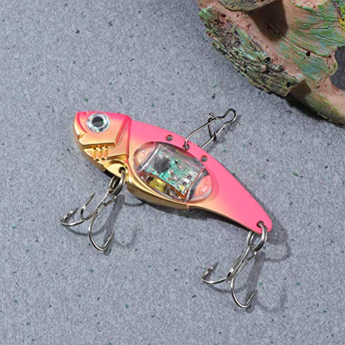 2 peças de iscas de pesca BesPORTBLE com luz de LED pisca-pisca colher de pesca para água salgada ro