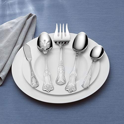 Wallace Hotel Lux 77-Piece 18/10 Stainless Steel Flatware Set, Silver, Service For 12 - #TOP3
