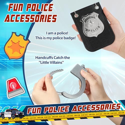 Metemot 10Pcs Police Toys, Cop Costume Accessories thumb #4