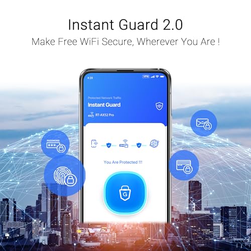 RT-AX52 Pro (AX3000), Router Estensibile Dual Band WiFi 6, Dotato di Instant Guard e dei Parental Control, VPN Integrata, Compatibile con AiMesh, Adatto per Gaming e Streaming, Smart Home, Nero - Powerline - Immagine 2