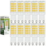 MENGS Pack de 10 Bombilla LED G9 5W Lámpara LED, Halógena Equivalente 40W lampara LED, Blanco Cálido 3000K, AC 220-240V luces LED lampara ahorradora de energia