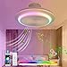 Sypialnia Wentylator Sufitowy Z Oświetleniem LED Muzyka Lampa Sufitowa Z Głośnikiem Bluetooth RGB Ściemniany Wentylator Lampa Sufitowa Z Pilotem Cichy Wentylator Lampa Do Kuchni
