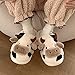 Fuzzy Cow Slippers for Women Men, Cute Cotton Animals House Slippers Fluffy Plush Slipper Girls Indoor Living Room Bedroom Garden Use, Size 8.5-9.5