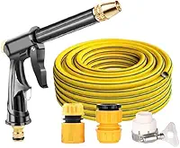 Kits de Limpeza O pulverizador de alta pressão para lavagem de carros, equipado com mangueira e reservatório de espuma, é ideal para a limpeza de veículos(PISTOLA COM MANGUEIRA 4.5M)