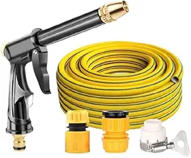 Kits de Limpeza O pulverizador de alta pressão para lavagem de carros, equipado com mangueira e reservatório de espuma, é ideal para a limpeza de veículos(PISTOLA COM MANGUEIRA 4.5M)