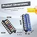 Fuse Blade Kit, 12V Marine Fuse Blade, 8-Way Fuses Box for Cars/Boats/Yachts/RV/Trailers/Trucks/SUVs